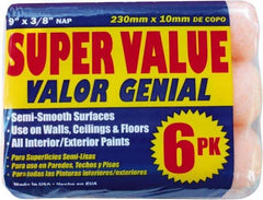 Premier Paint Roller - 3/8" Nap, 9" Wide Paint General Purpose Roller Cover - Medium Texture, Polyester - Benchmark Tooling