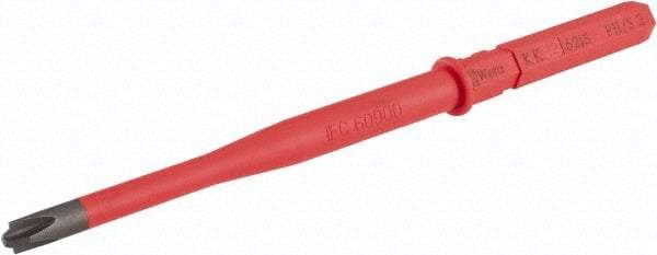 Wera - 3/8" Drive, #2 Reversible Phillips/Slotted Screwdriver Bit - 6-1/4" OAL - Benchmark Tooling