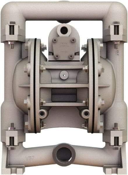 Versa-Matic - 1" NPT, Air Operated Diaphragm Pump - Santoprene Diaphragm, Stainless Steel Housing - Benchmark Tooling