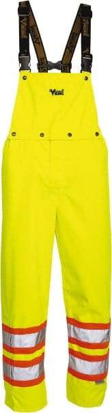 Viking - Size L, High Visibility Yellow, Rain, Wind Resistant Bib Overall - No Pockets - Benchmark Tooling
