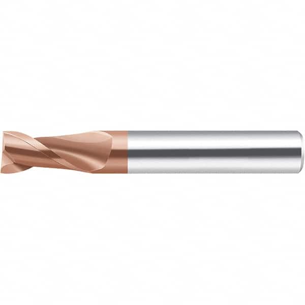 Walter-Prototyp - 2.5mm, 7mm LOC, 4mm Shank Diam, 57mm OAL, 2 Flute, Solid Carbide Square End Mill - AlCrN Finish, 35° Helix, Right Hand Cut, Right Hand Flute, Series MC232-A-2-B - Benchmark Tooling