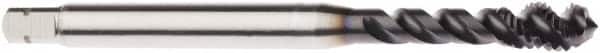 Seco - M6x1.00 Metric 3 Flute 6HX Modified Bottoming Spiral Flute Tap - Powdered Metal, AlTiN Finish, 3.1496" OAL, Right Hand Flute, Right Hand Thread, H6 - Exact Industrial Supply