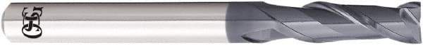 OSG - 5.9mm, 17.7mm LOC, 6mm Shank Diam, 60mm OAL, 2 Flute, Solid Carbide Square End Mill - Single End, WXL Finish, 35° Helix, Centercutting, Right Hand Cut, Right Hand Flute - Benchmark Tooling