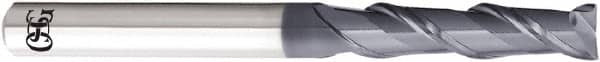 OSG - 3.8mm, 15.2mm LOC, 6mm Shank Diam, 50mm OAL, 2 Flute, Solid Carbide Square End Mill - Single End, WXL Finish, 40° Helix, Centercutting, Right Hand Cut, Right Hand Flute, Series 3723 - Benchmark Tooling