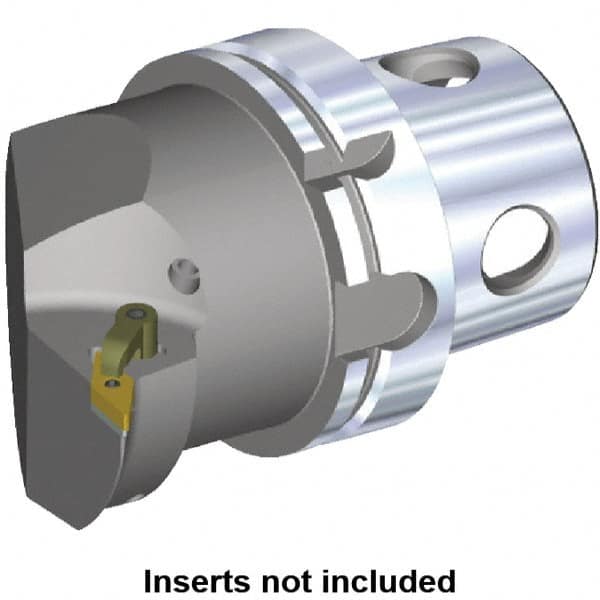 Kennametal - Right Hand Cut, Size KM4X100, VN.. Insert Compatiblity, Internal or External Modular Turning & Profiling Cutting Unit Head - 63mm Ctr to Cutting Edge, 100mm Head Length, Through Coolant - Benchmark Tooling