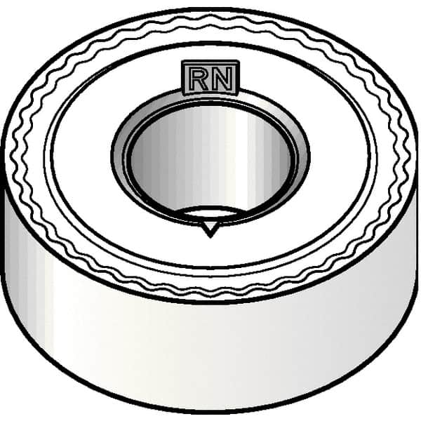 Kennametal - RNMG32 RN Grade KCP25B Carbide Turning Insert - TiCN/Al2O3/TiOCN Finish, Round, 3/8" Inscr Circle, 1/8" Thick - Benchmark Tooling