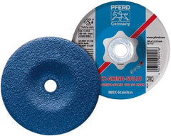 PFERD - 46 Grit, 4-1/2" Wheel Diam, 7/8" Arbor Hole, Type 27 Depressed Center Wheel - Aluminum Oxide - Benchmark Tooling