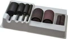 Made in USA - 12-Piece Spiral Band Kit - Includes 1/2 to 1-1/2" Diam & 2" Wide Band Drums in Coarse & Fine Grades - Benchmark Tooling