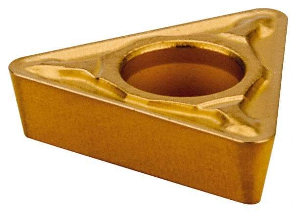 Tungaloy - TPMT21.52 PS Grade T9125 Carbide Turning Insert - TiCN/Al2O3 Finish, 60° Triangle, 1/4" Inscr Circle, 3/32" Thick, 1/32" Corner Radius - Benchmark Tooling