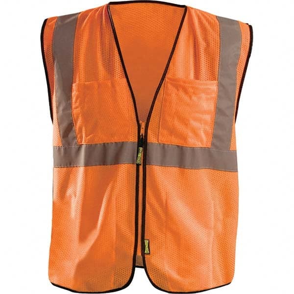 OccuNomix - Size S/M HI-Vis Orange Mesh Surveyor's High Visibility Vest - Benchmark Tooling