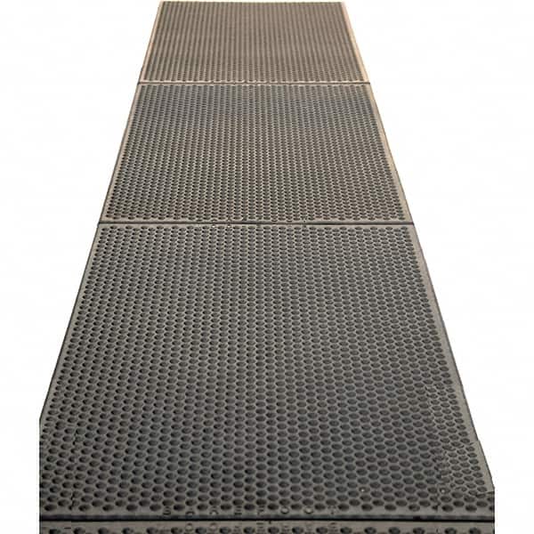 Barefoot - 3' Long x 3' Wide, Dry/Wet Environment, Anti-Fatigue Matting - Black, EPDM Rubber with EPDM Rubber Base - Benchmark Tooling