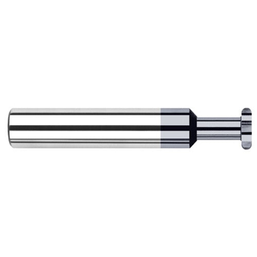0.2500″ (1/4″) Cutter Diameter × 0.0156″ (1/64″) Radius × 0.1250″ (1/8″) Neck Length Carbide Full Radius Deep Keyseat Cutter, 6 Flutes, AlTiN Coated - Exact Industrial Supply