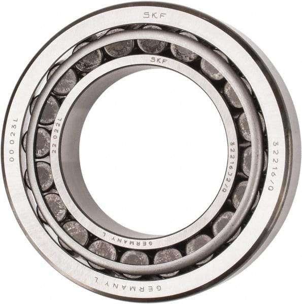 SKF - 80mm Bore Diam, 140mm OD, 35.25mm Wide, Tapered Roller Bearing - 187,000 N Dynamic Load Capacity, 245,000 N Static Load Capacity - Benchmark Tooling