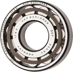 SKF - 25mm Bore Diam, 62mm Outside Diam, 17mm Wide Cylindrical Roller Bearing - 40,200 N Dynamic Capacity, 36,500 Lbs. Static Capacity - Benchmark Tooling