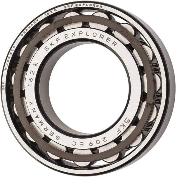 SKF - 45mm Bore Diam, 85mm Outside Diam, 19mm Wide Cylindrical Roller Bearing - 60,500 N Dynamic Capacity, 64,000 Lbs. Static Capacity - Benchmark Tooling