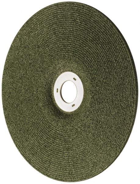 3M - 36 Grit, 7" Wheel Diam, 1/8" Wheel Thickness, 7/8" Arbor Hole, Type 27 Depressed Center Wheel - Ceramic, 8,500 Max RPM, Compatible with Angle Grinder - Benchmark Tooling
