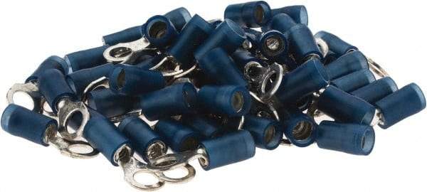 Value Collection - 16-14 AWG Partially Insulated Crimp Connection D Shaped Ring Terminal - #10 Stud, Tin Plated Copper Contact - Benchmark Tooling