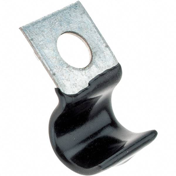 Value Collection - 3/8" Bundle Diam, 1/4" Hole, Steel Clamp - 3/8" Wide, Black - Benchmark Tooling