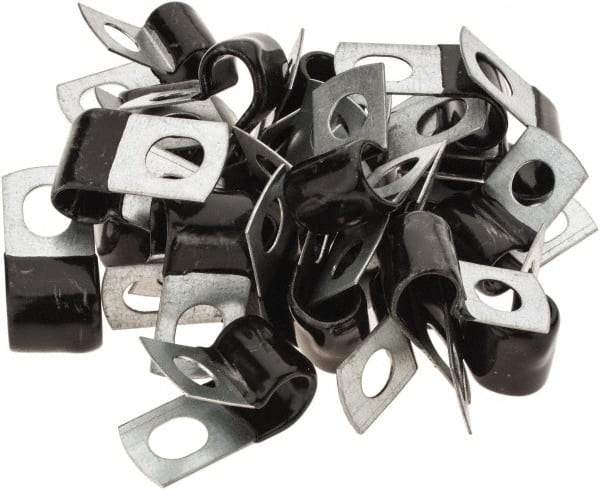 Value Collection - 3/8" Bundle Diam, 3/8" Hole, Steel Clamp - 3/4" Wide, Black - Benchmark Tooling