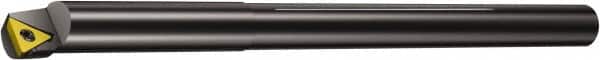 Sandvik Coromant - 16mm Min Bore Diam, 180mm OAL, 12mm Shank Diam, F..STFPR/L-R Indexable Boring Bar - TPMT 1.8(1.5)1, TPMT 09 02 04 Insert, Screw or Clamp Holding Method - Benchmark Tooling