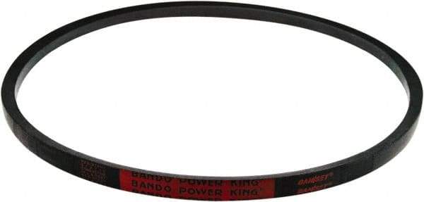Bando - Section A, 1/2" Wide, 107" Outside Length, V-Belt - Black, Power King, No. A105 - Benchmark Tooling