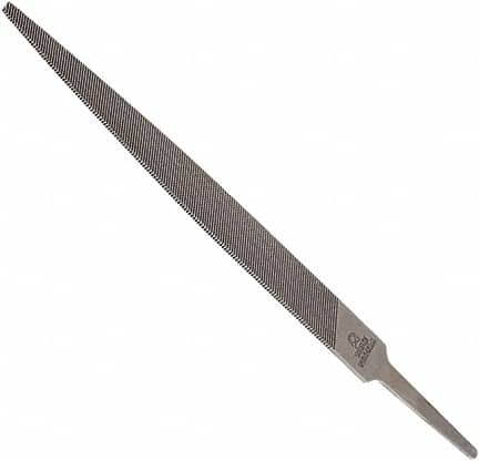 Anglo American - 10" Long, Second Cut, Warding American-Pattern File - Double Cut, 0.12" Overall Thickness, Tang - Benchmark Tooling