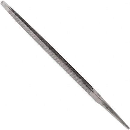 Anglo American - 8" Long, Bastard Cut, Taper American-Pattern File - Single Cut, 0.39" Overall Thickness, Tang - Benchmark Tooling