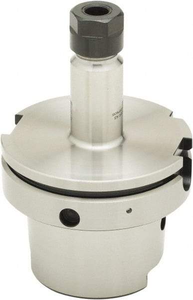 Parlec - 1mm to 13mm Capacity, 6.42" Projection, HSK100A Hollow Taper, ER20 Collet Chuck - 0.0002" TIR, Through-Spindle - Exact Industrial Supply