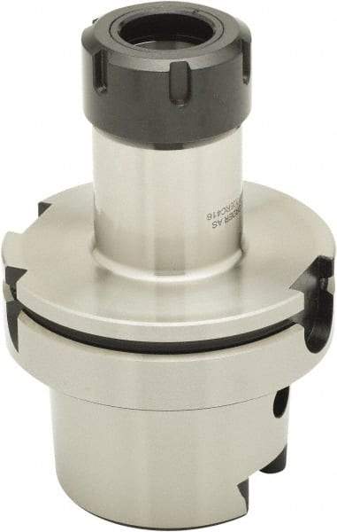 Parlec - 3mm to 30mm Capacity, 4.84" Projection, HSK100A Hollow Taper, ER40 Collet Chuck - 0.0002" TIR, Through-Spindle - Exact Industrial Supply