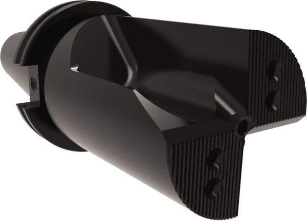 Allied Machine and Engineering - 3-3/4" Max Drill Depth, 1xD, 3.4" Diam, Indexable Insert Drill - 3 Inserts, CAT50 Taper Shank - Benchmark Tooling