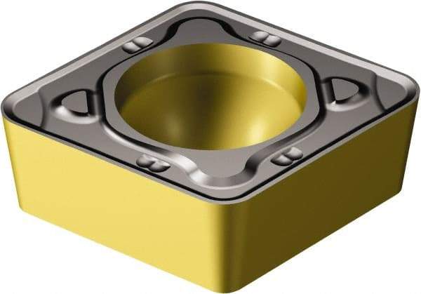 Sandvik Coromant - CCMT432 KR Grade 3210 Carbide Turning Insert - TiCN/AI2O3/TiN Finish, 80° Diamond, 1/2" Inscr Circle, 3/16" Thick, 1/32" Corner Radius - Benchmark Tooling