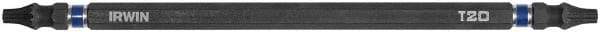 Irwin - T20 x T20 Torx Bit - 1/4" Hex Drive, 6" OAL - Benchmark Tooling