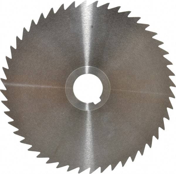 Keo - 6" Diam x 1/16" Blade Thickness x 1" Arbor Hole Diam, 48 Tooth Slitting and Slotting Saw - Arbor Connection, Right Hand, Uncoated, High Speed Steel, Concave Ground, Contains Keyway - Benchmark Tooling