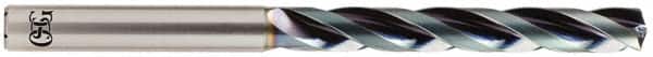 OSG - 14.4mm 140° Solid Carbide Jobber Drill - WD1 Finish, Right Hand Cut, Spiral Flute, Straight Shank, 185mm OAL, Standard Point - Benchmark Tooling