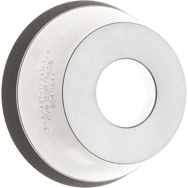 Tru-Maxx - 95mm Diam, 1-1/4" Hole Size, 1" Overall Thickness, 120 Grit, Type 11V9, Tool & Cutter Grinding Wheel - Fine Grade, Diamond - Benchmark Tooling