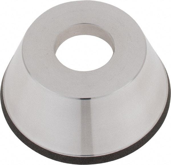 Tru-Maxx - 95mm Diam, 1-1/4" Hole Size, 1" Overall Thickness, 100 Grit, Type 11V9, Tool & Cutter Grinding Wheel - Fine Grade, CBN - Benchmark Tooling