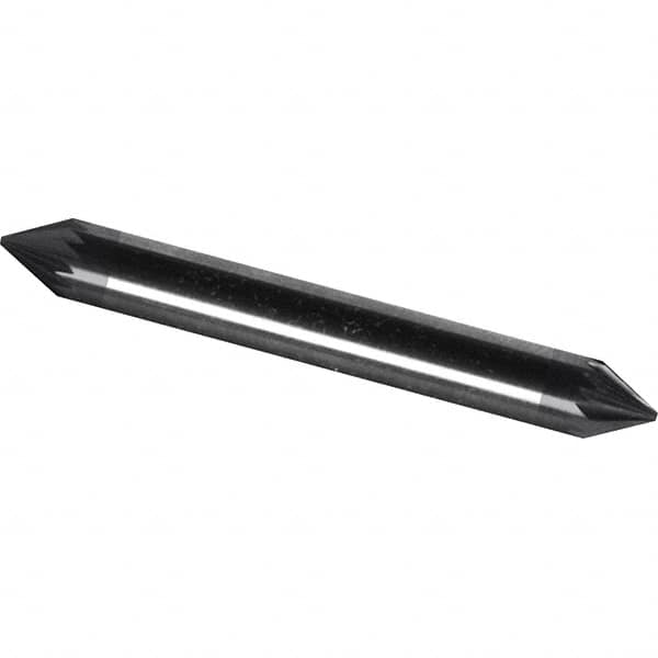 Made in USA - 1/4" Cut Diam, 1/4" Shank Diam, Cone Head Diamond Cut Burr - Carbide, 3/16" LOC, 2" OAL - Benchmark Tooling