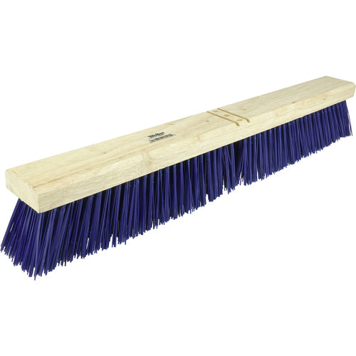 24″ Contractor Garage Broom, Stiff Blue Polypropylene Fill, Includes Brace - Benchmark Tooling