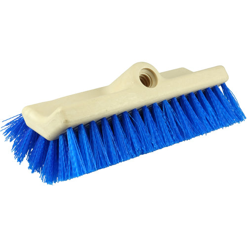 10″ Bi-Level Scrub Brush, Stiff Crimped Polypropylene Fill - Benchmark Tooling