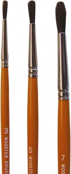 Wooster Brush - #7 Camel Hair Artist's Paint Brush - 3/16" Wide, 3/4" Bristle Length, 5-11/16" Plastic Handle - Benchmark Tooling