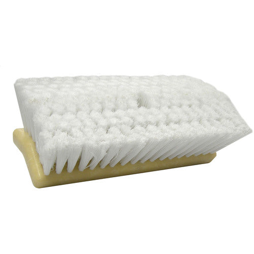 10″ Bi-Level Scrub Brush, Flagged White Polystyrene Fill - Benchmark Tooling