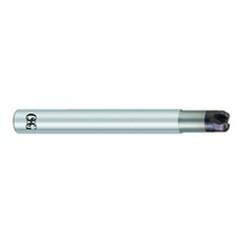 1/4" Dia. - .100"" LOC x 3 OAL 1/16 Radius 4 FL Carbide S/E HP End Mill-WXS - Benchmark Tooling