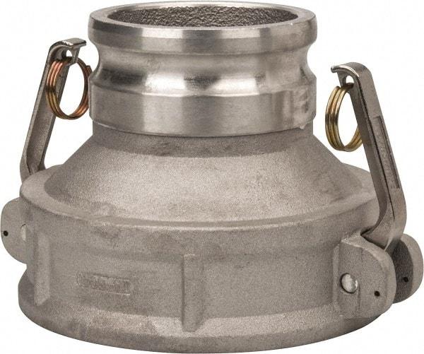 Value Collection - 6" Aluminum Cam & Groove Suction & Discharge Hose Female Coupler Male Adapter - 4" Thread, 300 Max psi - Benchmark Tooling