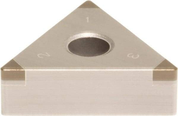 Sumitomo - 3NU-TNGA333 Grade BN700 PCBN Turning Insert - Uncoated, 60° Triangle, 3/8" Inscr Circle, 3/16" Thick, 3/64" Corner Radius - Benchmark Tooling