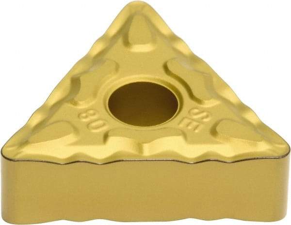 Sumitomo - TNMG433 ESE Grade AC810P Carbide Turning Insert - Al2O3 Finish, 60° Triangle, 1/2" Inscr Circle, 3/16" Thick, 3/64" Corner Radius - Benchmark Tooling
