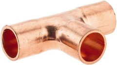 Value Collection - 1/8 x 1/8 x 1/8" Wrot Copper Pipe Tee - C x C x C - Benchmark Tooling