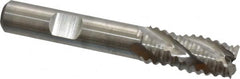 Niagara Cutter - 7/16" Diam, Coarse Pitch, 1" LOC, 4 Flute Cobalt Roughing Square End Mill - Uncoated, 2-11/16" OAL, 3/8" Shank Diam, Single End, 30° Helix - Benchmark Tooling