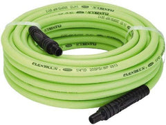 Legacy - 1/4" ID x 0.46" OD 50' Long Multipurpose Air Hose - MNPT x MNPT Ends, 300 Working psi, 140°, 1/4" Fitting, Green - Benchmark Tooling