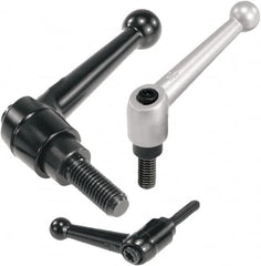 KIPP - 5/16-18, Zinc Threaded Stud Adjustable Clamping Handle - 90mm OAL, 61.5mm High - Benchmark Tooling
