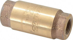 Strataflo - 3/8" Brass Check Valve - Inline, FNPT x FNPT, 400 WOG - Benchmark Tooling